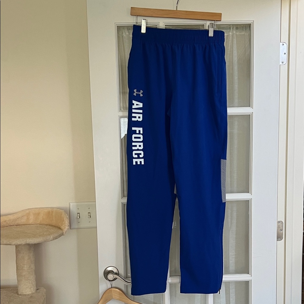 Under Armour, Air Force, blue track pants jogger sweatpants